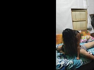 Stepsister Climbs on Chest, Removes Panties, Sucks Penis, I Lick Vagina, Intense Orgasms