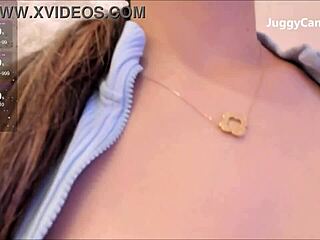 Big Tits Webcam Girl Shows Off Boobs Intensely.