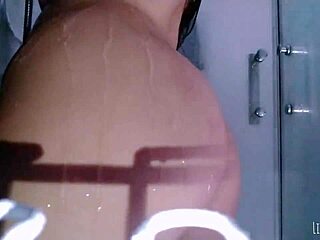 Sexy College Latina Spanks Her Ass Hard in Shower