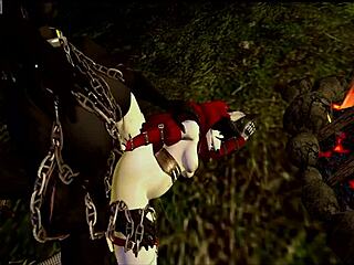 Futa redhead has rough and kinky sex in nature