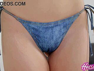 19-летняя подросток 18+ спиннер Делла Кейт справляется с огромным 10-дюймовым членом с Трейи Вунт