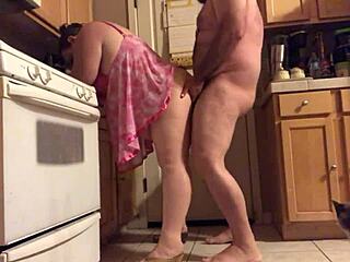 Wife Stirs Up Heat in the Kitchen Scene