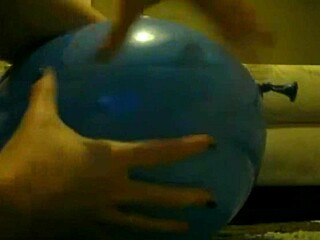 hey sophie gets wild masturbating with balloons in the bathroom all hairy and wet