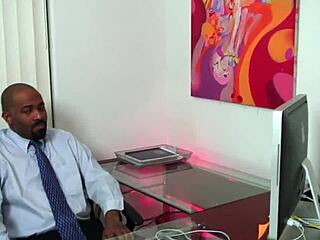 Blonde MILF begs for job with interracial cock sucking trailer