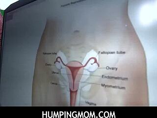 Humpingmom - short haired busty milf stepmother olive glass caught educating horny stepson with creampie