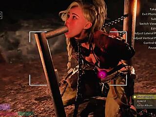 Gemma smithy blowjob training with bound monster bondage slave