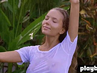 Katya Clover Strips Naked In Rain