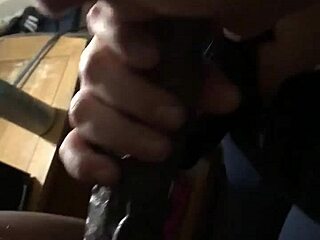 european woman deep throats big black cock with gagging and choking