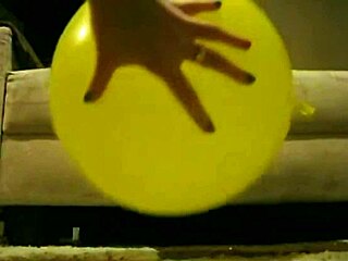 hey sophie gets wild masturbating with balloons in the bathroom all hairy and wet