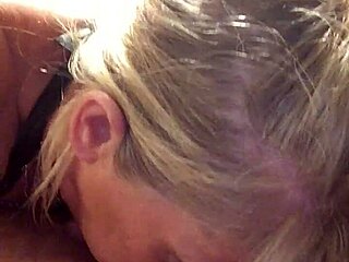 Deepthroating my husband's dick in hot homemade action tonight