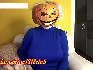 Happy Halloween Big Boobs Pumpkin Cam Recorded