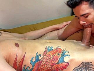 Tiago Gaúcho shows off Brazilian XL cock in wild flip-flop action scene