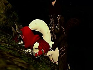 Futa redhead has rough and kinky sex in nature