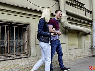 Avrora Sky gets cumshot on glasses after intense doggystyle fucking