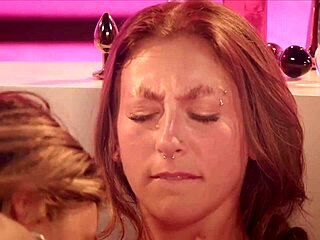 Two Teens Masturbate with Intense Lesbian Action