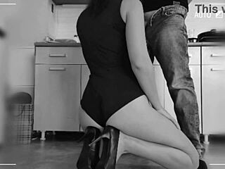 Housewife Nailed Hard In Kitchen On Hidden Cam Footage