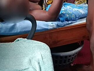 In this clip, a real african amateur couple enjoys a huge cumshot on sheer.