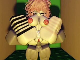 Roblox catgirl gets dominated and receives cum inside her vagina