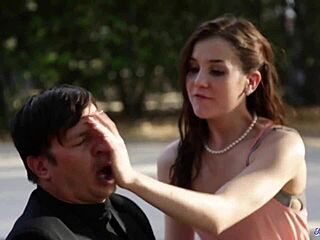 Milf and lesbian babe interact