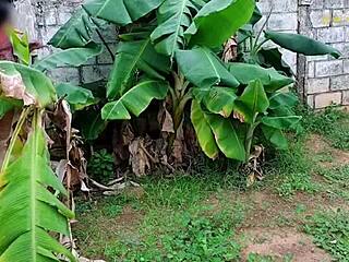 Curvy teen in lingerie rides hard after class in abandoned house
