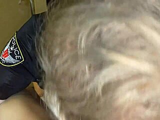 Officer Jenna Jaymes sucks perp's big black cock.