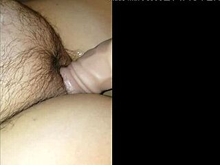 Dildo too big for curvy BBW wife’s hole