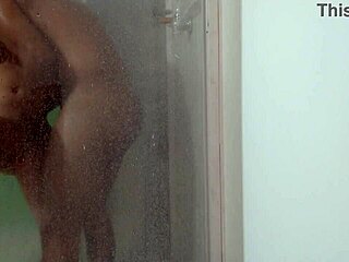 Latina wife cheats on cuckold with black boy in motel bathroom