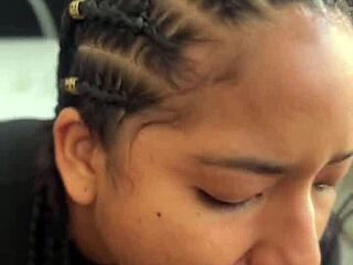 Amateur couple enjoys blowjob POV with huge BBC, ending in cum facial.