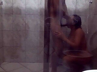 Big assed bodybuilders get it on in the bathroom