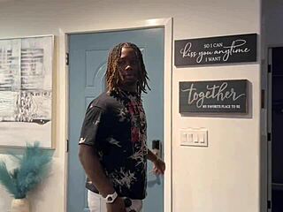 Delivery Guy Trapped by Horny Housewife for Wet Cum on Ass.