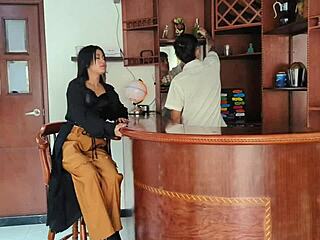 Latina Housewife Seduces Bar Client for Raw Oral Action