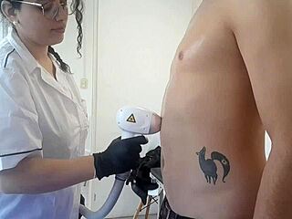 Latina babe Eddie Queens gets laser depilation with steamy finish.