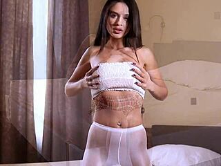 sexy brunette mia gets pounded hard in white pantyhose! 😍