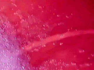 Bathing in foam and sperm in the sweet pussy of a brunette