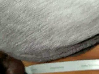 sloppy blowjob on the patio with big black cock?