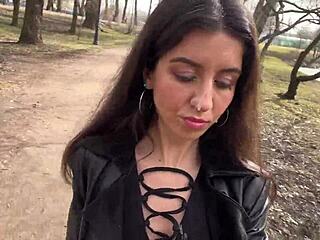 Cum on My Face in Public Park Walk! I Crave It Dripping!