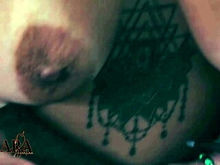 Curvy slut rides and gets foot cumshot