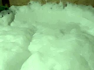 Cyno enjoys solo bubble bath fun in cosplay