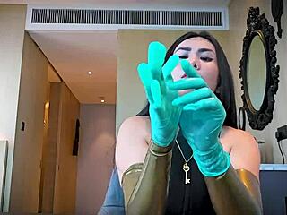 ASMR latex glove fetish with rubbing sounds