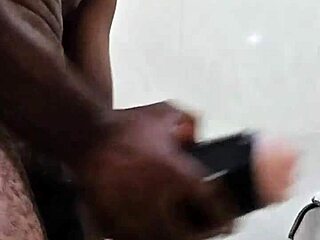 Girlfriend Away, So I Used Huge Toys in Bathroom