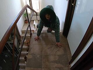 Slutty Tall Mature Orgasms After Sucking Cock in Ass Worship Glamour