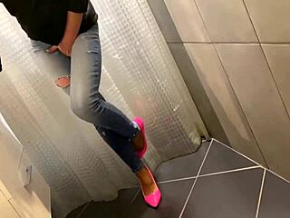 Desperate Pee in Jeans Turns Into Him Peeing on My Ass. Then I Return With a Wild Blowjob!