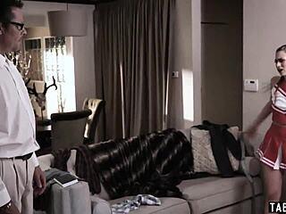 sexual gets a visit from a teen 18+ cheerleader