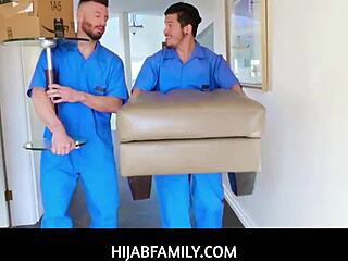 HijabFamily - Tiny Maya Bijou Double Penetrated by Bambino and Mike Mancini