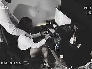 Hidden camera caught my boss massaging me! Will his wife ever find out?