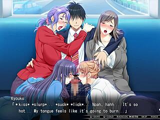 큰 가슴 유부녀 선생님, 최면으로 유혹하며 야한 하렘 액션