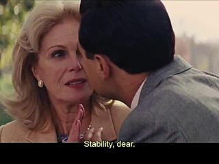 blonde milf shares a kiss in missionary position