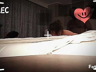 Snowbunnyqueen27 joins an interracial threesome.