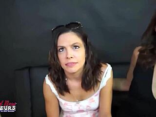 Petite teens explore bodies, jamming wet pussies together