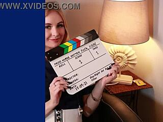 Gorgeous British blonde banged hard with a strapon